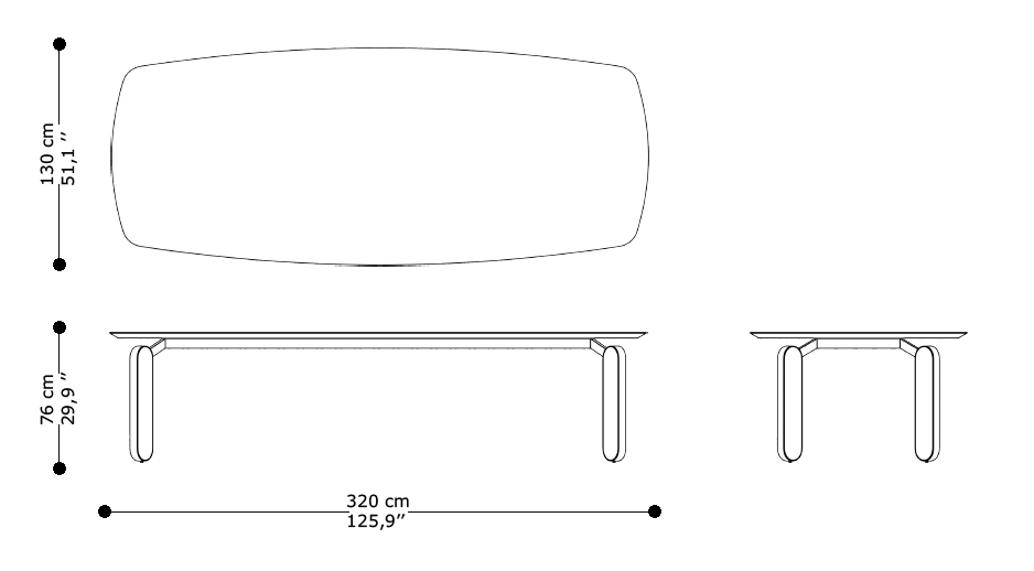 Image of the main dimensions of the product